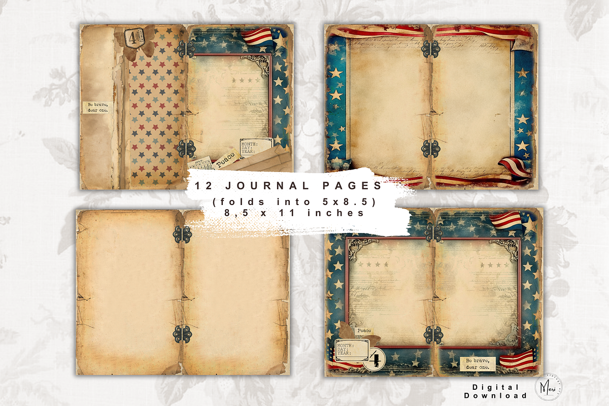 independence day junk journal, a Decorative Illustration by meribela (Photo 4 of 8)