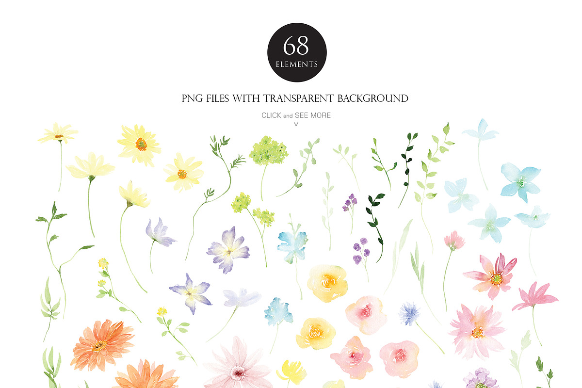 Pastel Spring Flowers - Candypops, an Illustration by Beigetime (Photo 3 of 8)