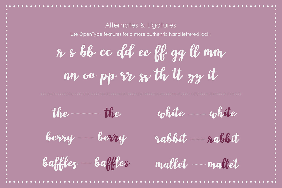 Wonderland, modern calligraphy font preview 5