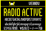Radio Active font, a Sans Serif Font by weknow (Thumbnail 1 of 5)