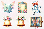 Whimsical Back to School Clipart, an Illustration by CreationArt (Thumbnail 4 of 5)