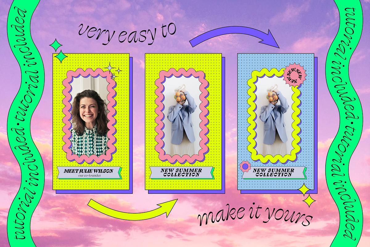 Neo Geo Instagram Template Kit, a Social Media Template by angelainthefields (Photo 4 of 11)
