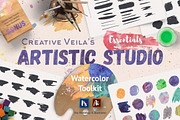 Artistic Studio: Watercolor Toolkit, a Layer Style Add-On by Creative Veila (Thumbnail 1 of 13)