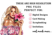 Watercolor Summer Floral Clipart, an Illustration by OK Design (Thumbnail 4 of 6)