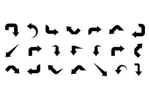 Set of black arrow icons, an Object Illustration by Things for designers