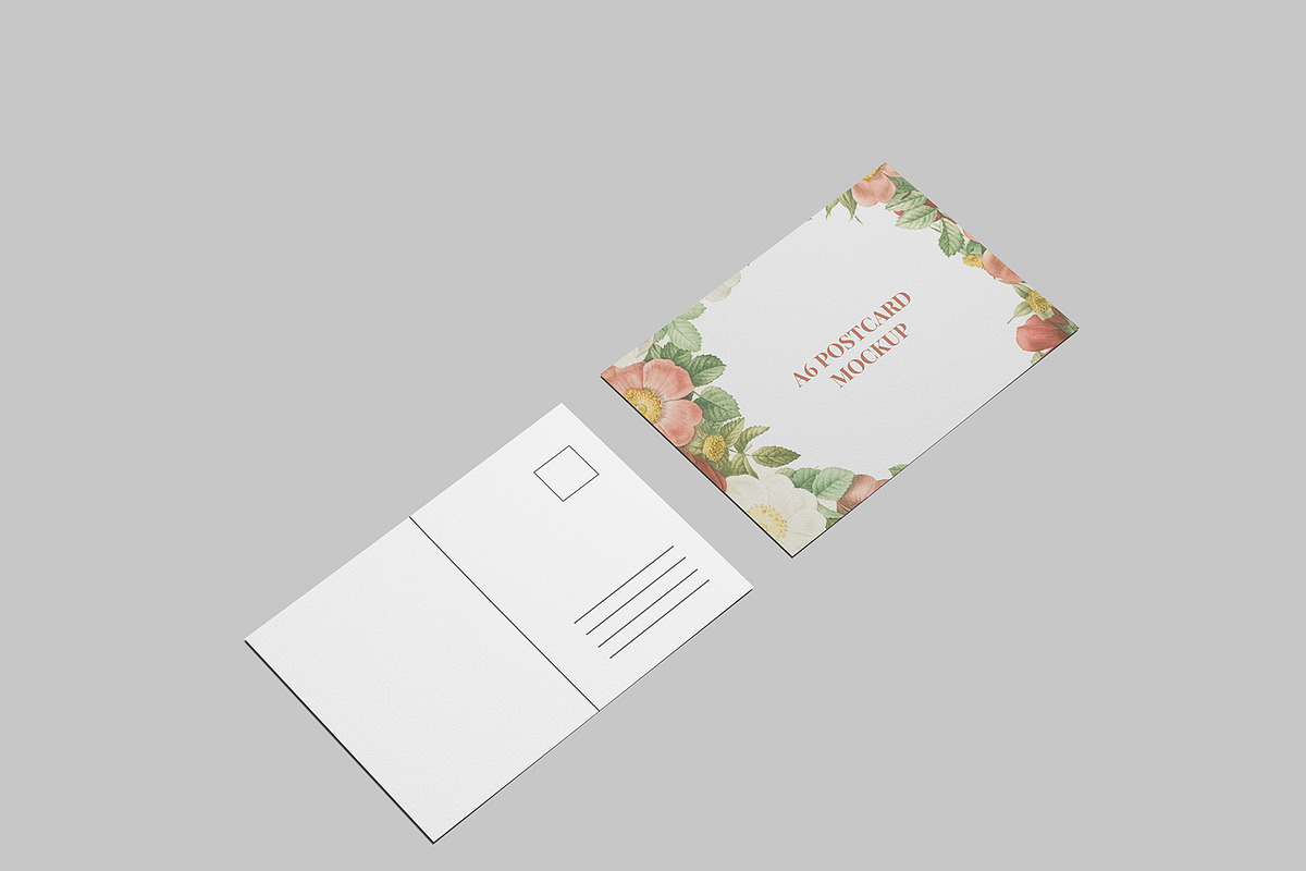 Minimalist A6 Postcard Mockup, a Card Template by Rendemporium (Photo 3 of 7)