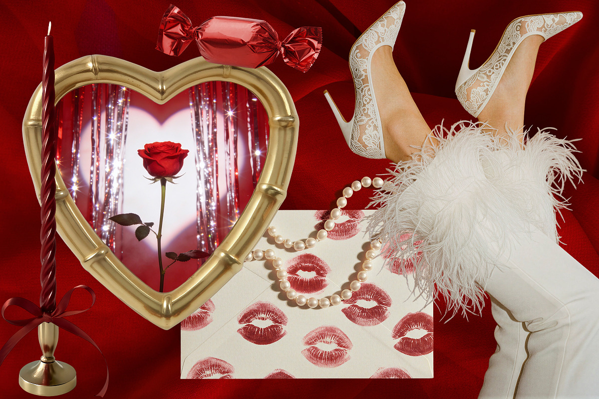Velvet Hearts: Collage Pack, an Object Graphic by TiriCo (Photo 6 of 10)