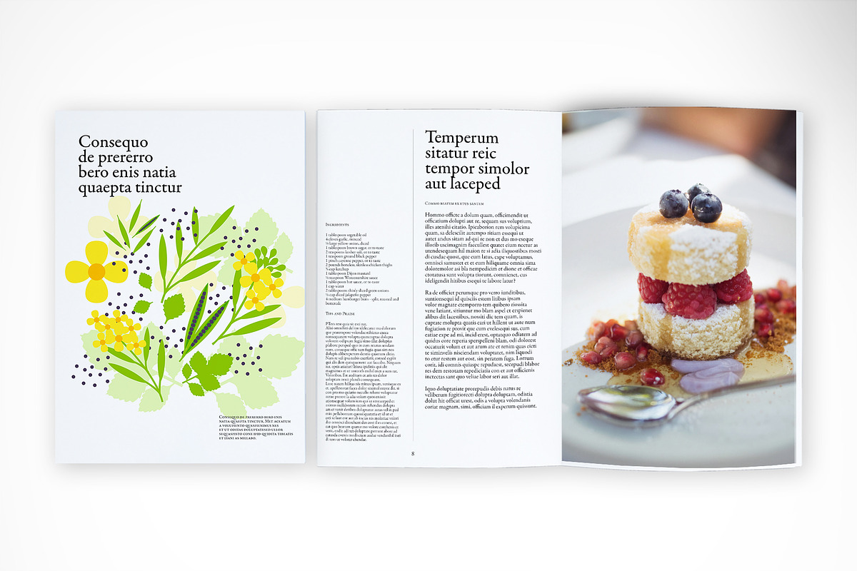 Modern Food & Recipe Book Layout, a Print Template by McLittle Stock (Photo 3 of 3)
