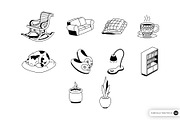 Home & Cozy Icon Illustration, an Object Graphic by SLAB! Design (Thumbnail 2 of 3)