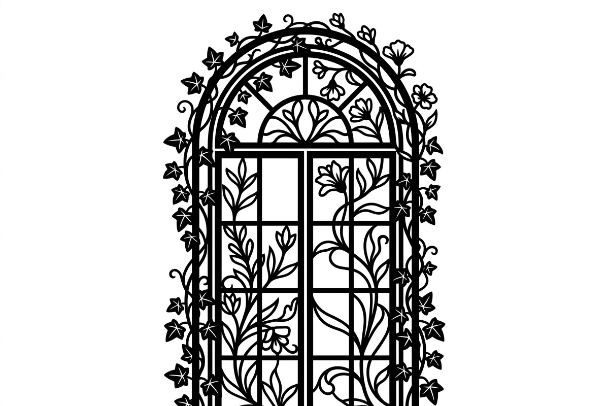 50 Floral French Window Ornament, a Decorative Illustration by Amazin_art (Photo 10 of 44)
