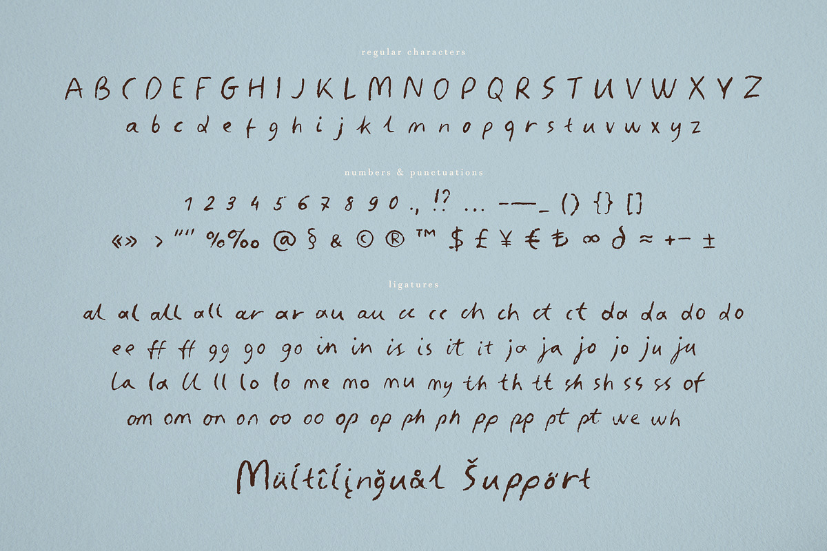 Coarse Ground Handwritten Font, a Handwritten Font by Cute Atelier (Photo 10 of 11)