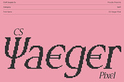 CS Yaeger Pixel, a Serif Font by Craft Supply Co. (Thumbnail 1 of 8)
