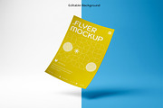 Flying Flyer Paper Poster, an Advertising Mockup by smishura (Thumbnail 2 of 5)