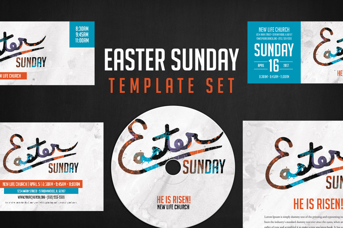 Easter Sunday Church - Vibrant, a Poster Template by Nathan Knight Design (Photo 1 of 5)