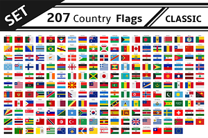 set 207 country flag, an Illustration by noche