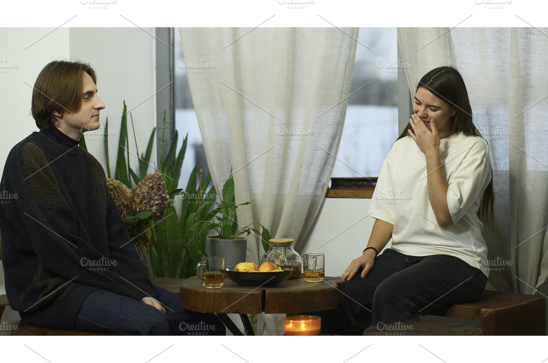 Students communicate and drink tea, a Person Photo by Media Whale Stock