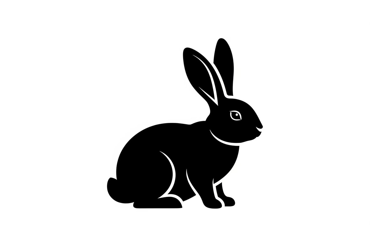 Cute Rabbit Silhouette Vector Bundle, an Illustration by yasushie (Photo 42 of 51)