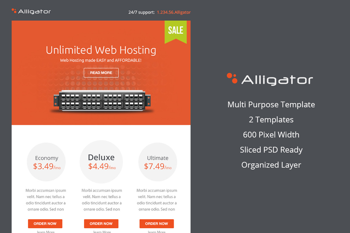 Alligator Business PSD EmailTemplate, an Email Template by Midnize Studio (Photo 1 of 3)