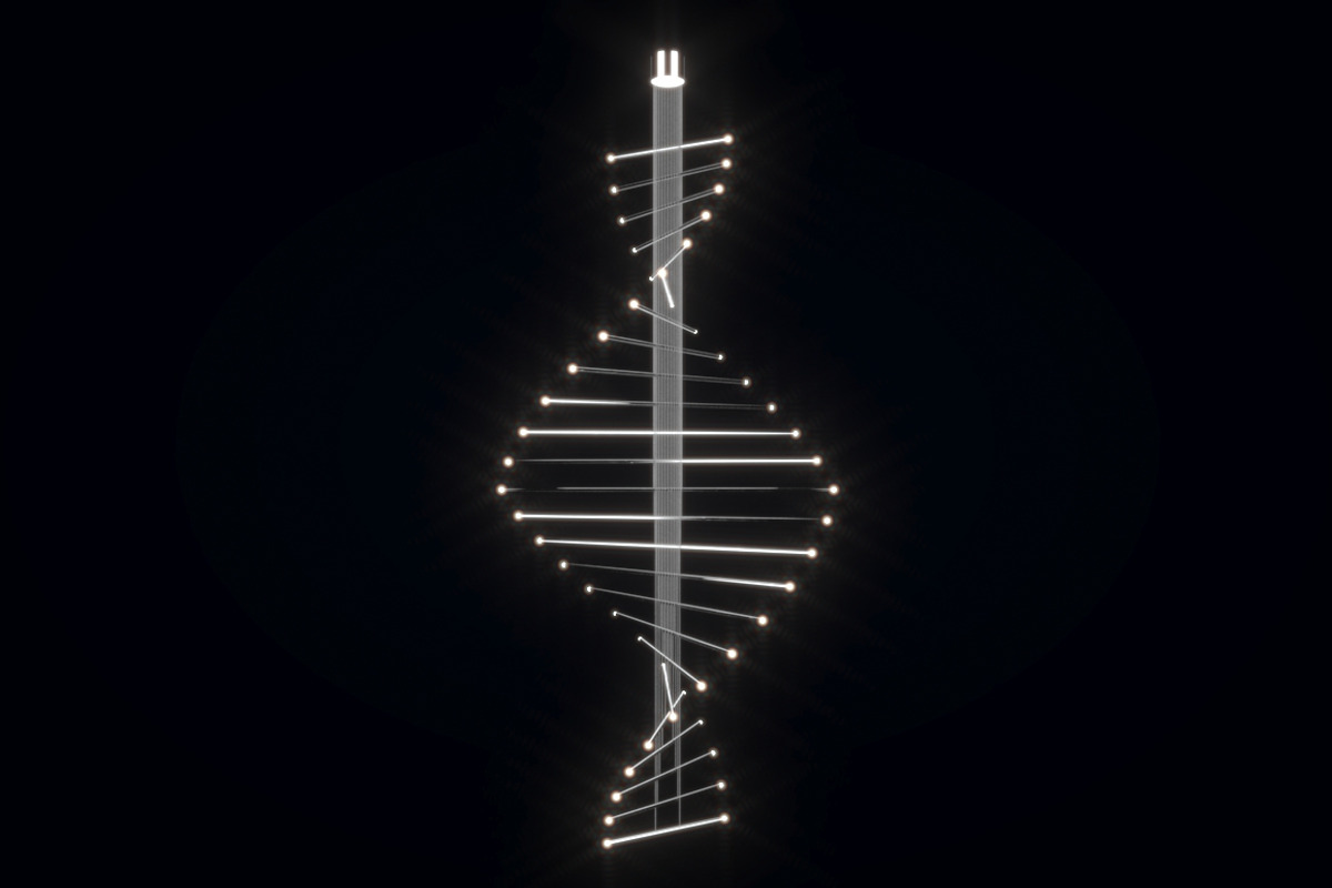 DNA Chandelier Light Fitting, a Furniture 3D Model by Morne Studio (Photo 2 of 5)
