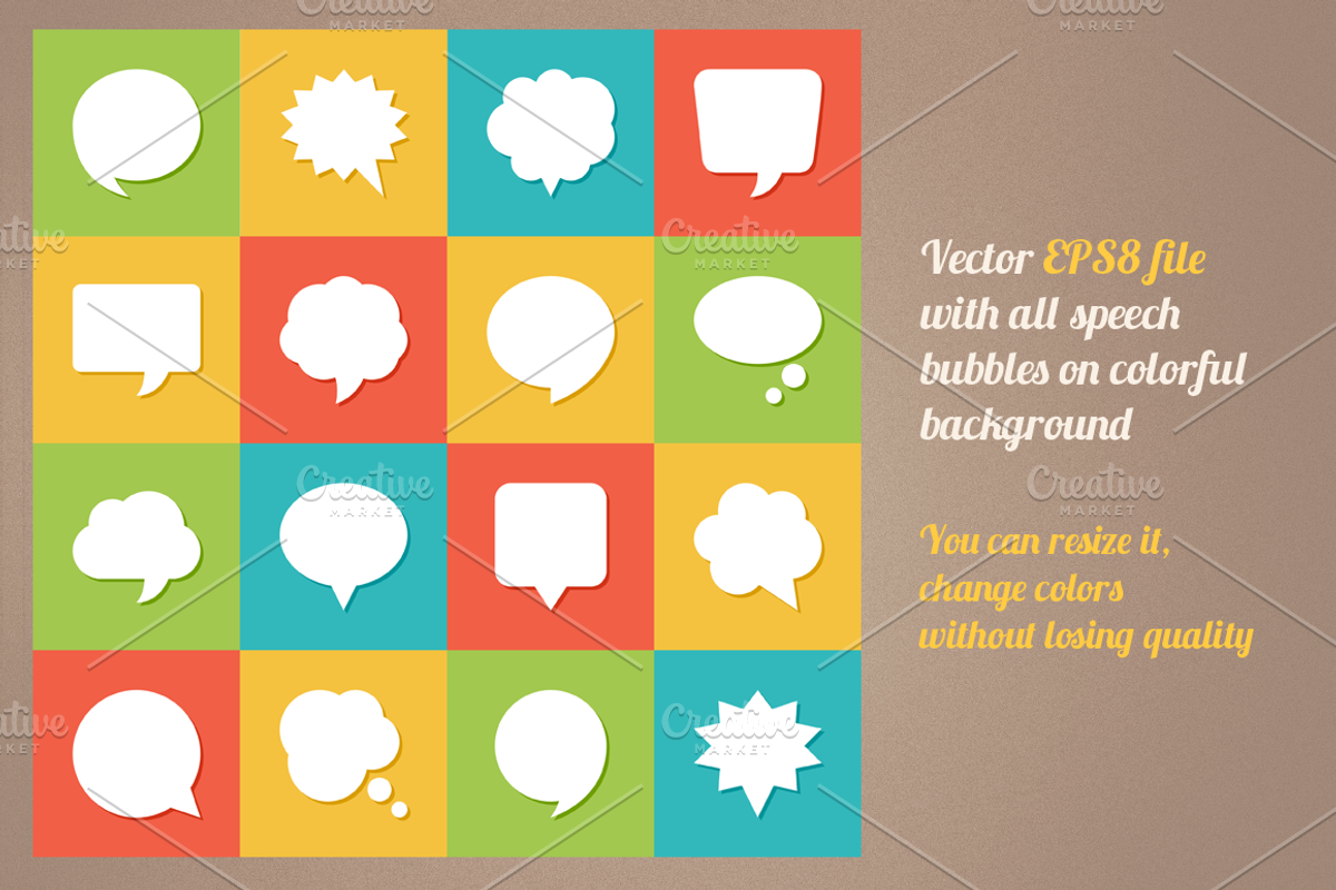 Speech bubbles icons, an Icon by miumiu