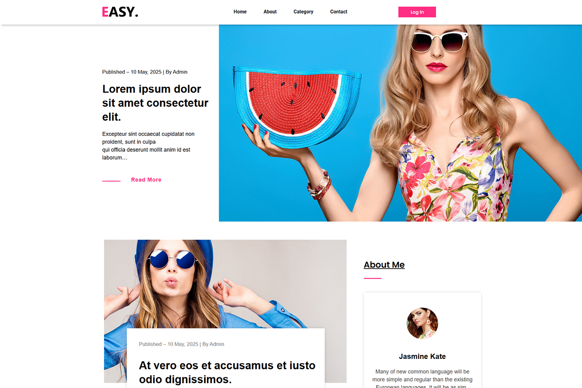 Easy - Lifestyle Blog Elementor Kit preview 5