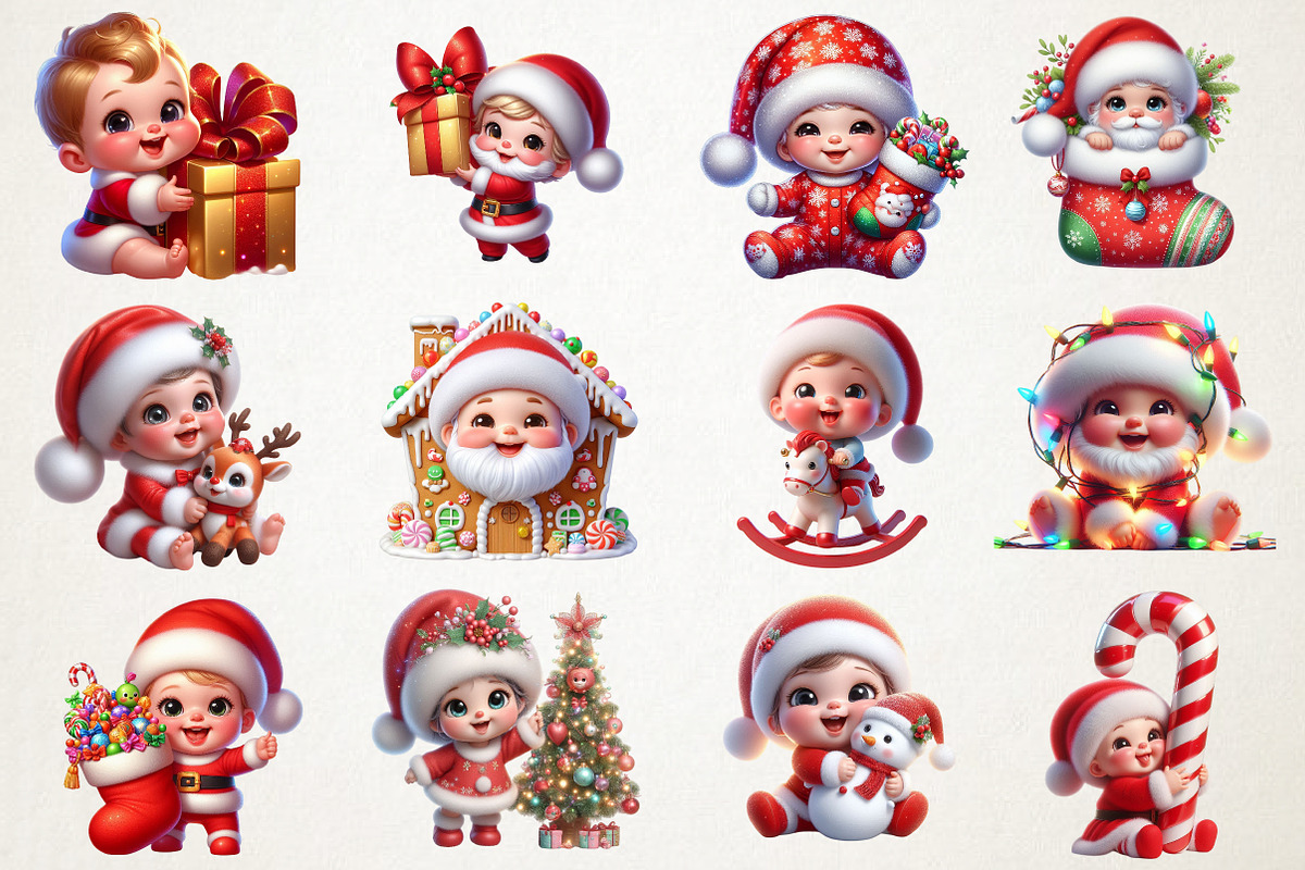 Cute Christmas Baby Santa Sublimatio, an Illustration by RobertsArt (Photo 5 of 5)
