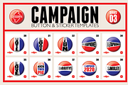 Vintage Campaign Button Templates 03, an Illustration by category4 (Thumbnail 2 of 4)