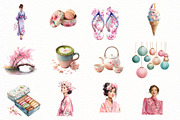 Watercolor Japanese Summer Clipart, an Illustration by Designworld (Thumbnail 2 of 4)