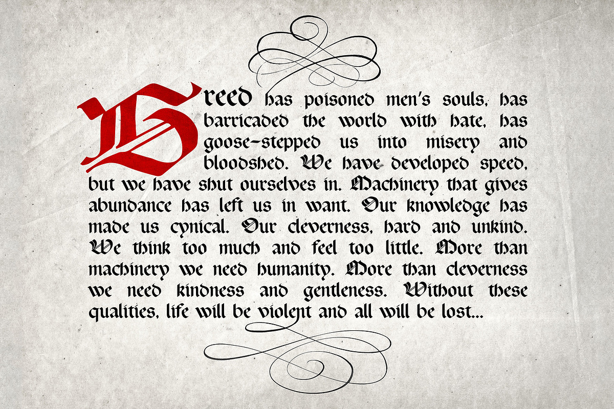 Blackletter Gothic Font Ronna preview 3
