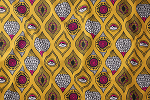 African Wax Print Patterns Set