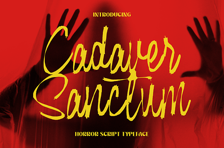 Cadaver Sanctum - Horror Script, a Script Font by Marvadesign