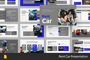 Rent Car Showroom GSlides PowerPoint, a Presentation Template by Fit-tee