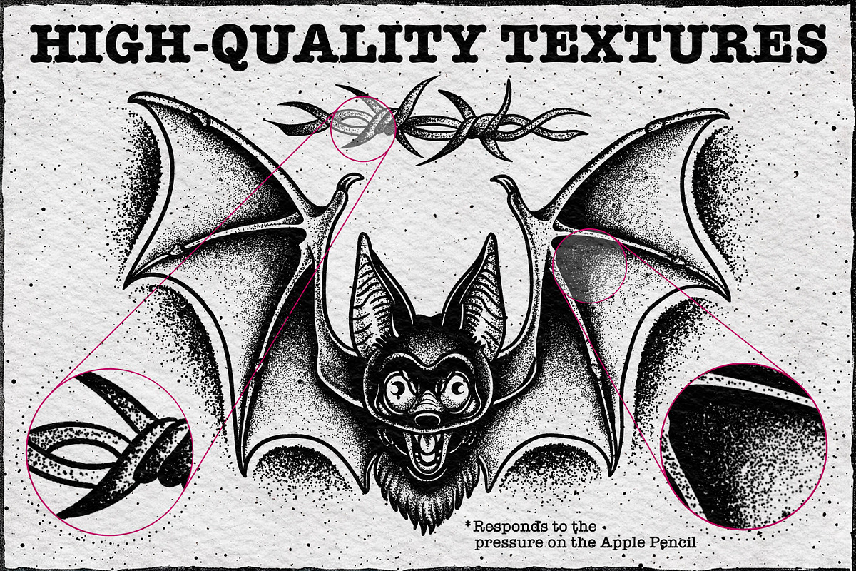 120 Procreate Tattoo Brushes, a Brush Add-On by Nuclear Brushes (Photo 5 of 10)