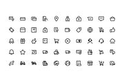 120 Modern E-commerce Shopping Icons, an Outline Icon by Icons Drop (Thumbnail 5 of 6)