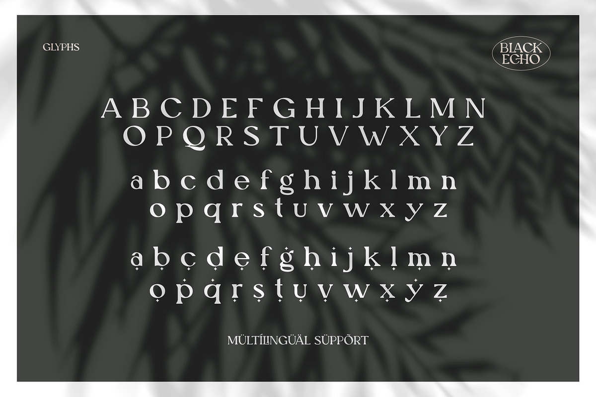 Black Echo Modern Ligature Font, a Font by AndrewPixelType (Photo 11 of 12)