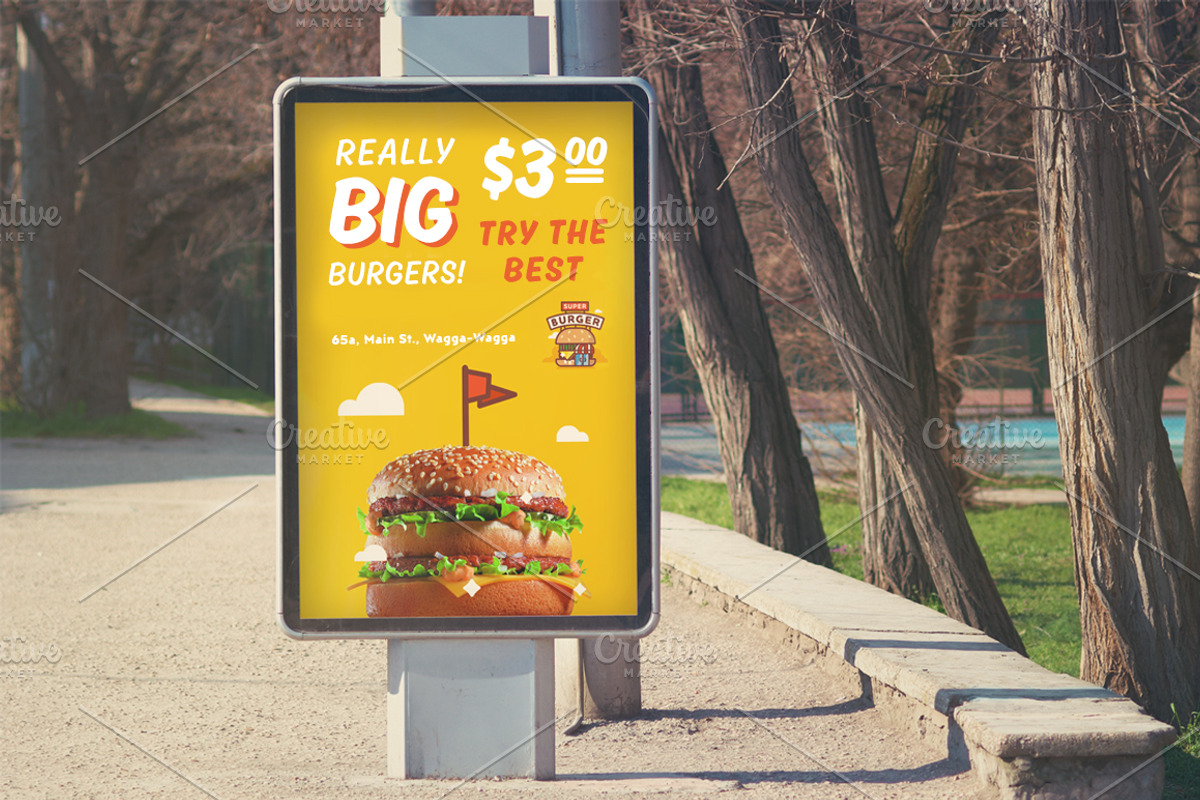 Super burger logo, a Branding & Logo Template by Dima&Leta Stolz (Photo 4 of 7)