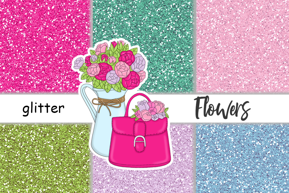 Flowers Glitter, a Texture Graphic by GlamArtZhanna (Photo 2 of 3)
