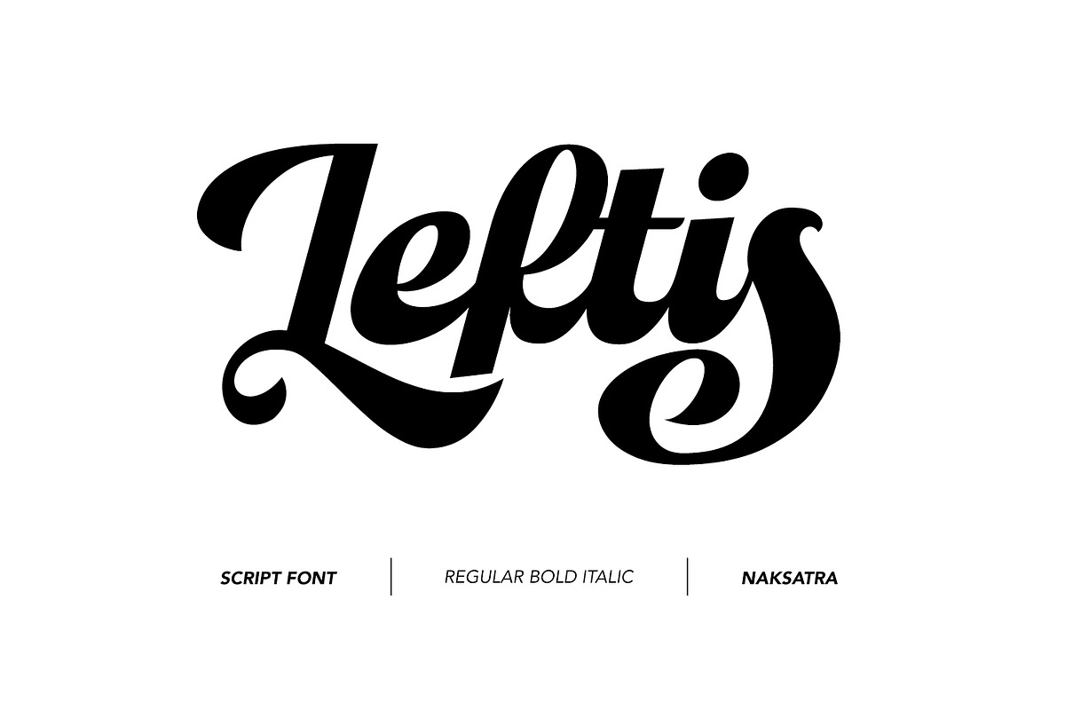 Leftis, a Script Font by Naksatra (Photo 1 of 14)