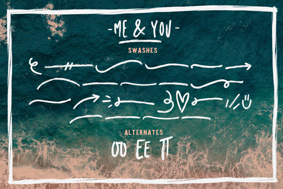 Me and you | Dry Marker font + extra preview 3