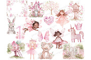 Fairy Clipart Bundle, an Animal Illustration by GlamArtZhanna (Thumbnail 4 of 6)
