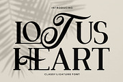 Lotus Heart - Classy Ligature Font, a Serif Font by PutraCetol Studio (Thumbnail 1 of 11)