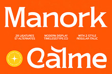 Manork Calme Modern Serif Font