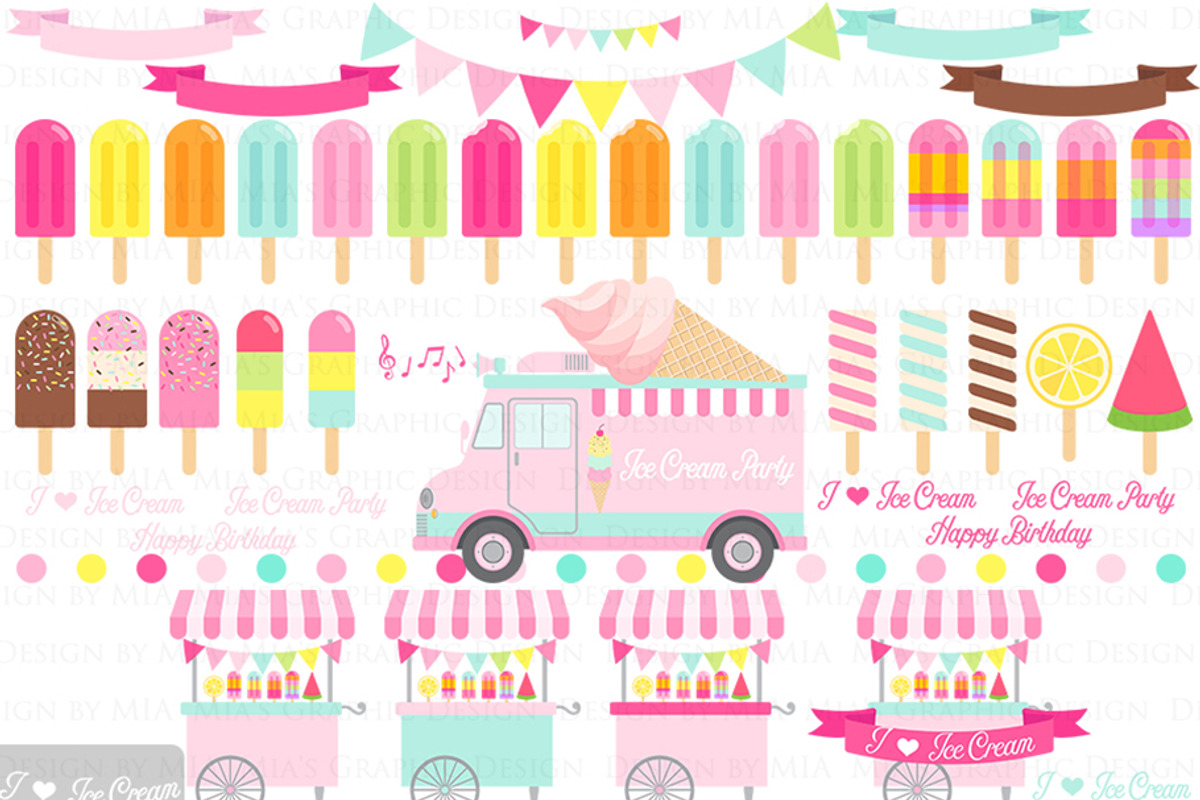 Ice Cream Party, Ice Cream Truck, an Illustration by Mia's Graphic Design (Photo 5 of 9)
