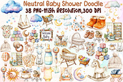 Neutral Boho Baby Shower Doodle Clip, an Illustration by Sublimation Artist (Thumbnail 1 of 6)