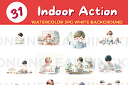 Indoor Action watercolor JPG white, a Person Illustration by John_Walker (Thumbnail 3 of 3)