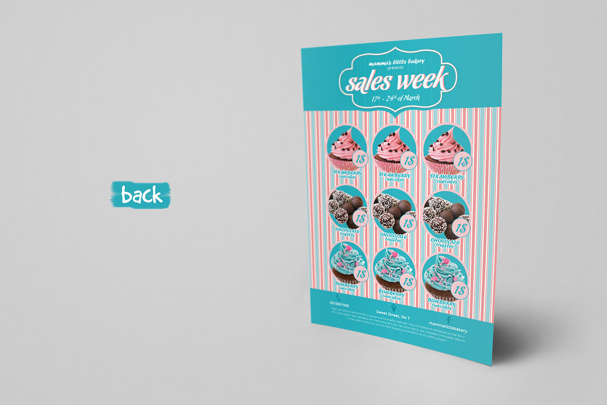 Double Sided Sweet Shop Flyer, a Flyer Template by designerds (Photo 5 of 5)