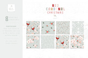 Red Cardinal Christmas - Mint, a Pattern Graphic by bhldesigns (Thumbnail 2 of 16)