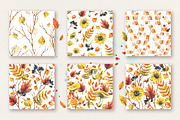Autumn Watercolor Patterns Mini Set, an Illustration by NATASHA CHU (Thumbnail 3 of 5)