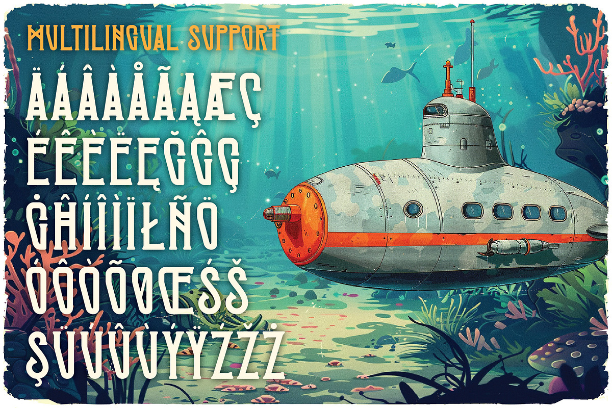 Underwater Vintage Label Font, a Serif Font by JumboDesign (Photo 5 of 6)
