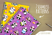 NEW Cartoon panda set 3 (+BONUS), an Animal Illustration by SunnyWS (Thumbnail 3 of 6)